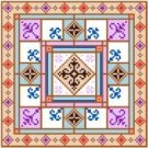 6011 Geometric Needlepoint Canvas 7" x 7"