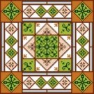 6939 Geometric Needlepoint Canvas 7" x 7"