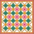6932 Geometric Needlepoint Canvas 14" x 14"