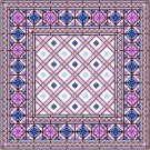 6914 Geometric Needlepoint Canvas 14" x 14"