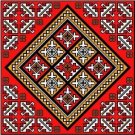6060 Geometric Needlepoint Canvas 14" x 14"