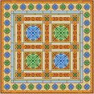 6919 Geometric Needlepoint Canvas 14" x 14"