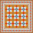 6063 Geometric Needlepoint Canvas 14" x 14"