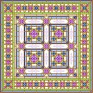 6908 Geometric Needlepoint Canvas 14" x 14"