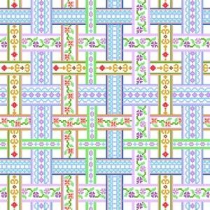 6035 Ribbon Needlepoint Canvas 14" x 14"