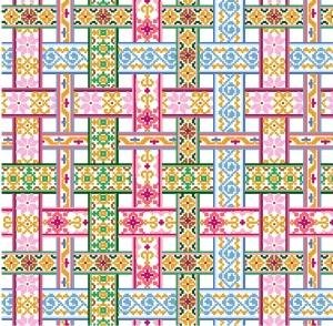 6036 Ribbon Needlepoint Canvas 14" x 14"