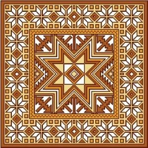 4116 Geometric Needlepoint Canvas 14" x 14"