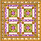 6904 Geometric Needlepoint Canvas 14" x 14"