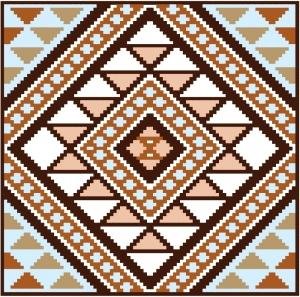 6901 Southwest Needlepoint Canvas 14" x 14"