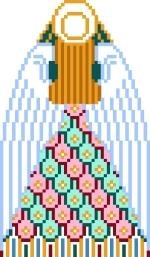 2032B Christmas Angel Needlepoint Canvas (back)