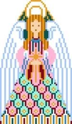 2032F Christmas Angel Needlepoint Canvas