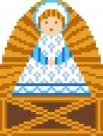2029F Christmas Nativity Jesus Needlepoint Canvas