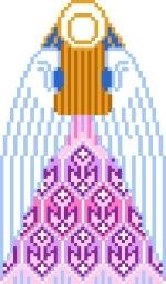 2024B Christmas Nativity Angel Needlepoint Canvas (back)