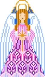 2024F Christmas Nativity Angel Needlepoint Canvas