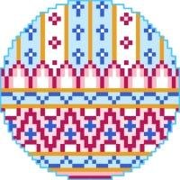 2012 Christmast Ornament Needlepoint Canvas