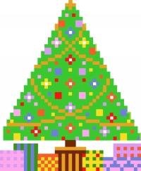 2017 Christmas Tree Ornament Needlepoint Canvas