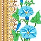 6067 Morning Glories Floral Needlepoint Canvas