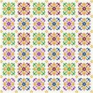 6027 Geometric Needlepoint Canvas 12" x 12"