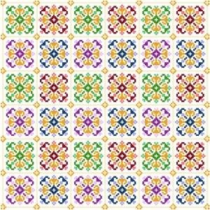 6027 Geometric Needlepoint Canvas 12" x 12"