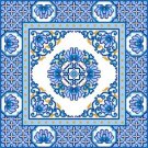 4235 Oriental Needlepoint Canvas 17" x 17"