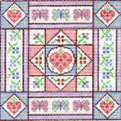 6290 Butterfly Hearts Needlepoint Canvas