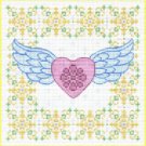 7138 Winged Heart Needlepoint Canvas