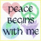 7133 Peace Begins With Me Needlepoint Canvas