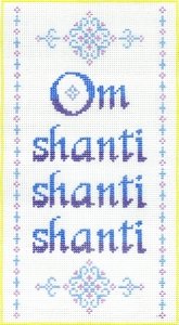 7135 Om Shanti Needlepoint Canvas
