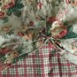 Window Valance Floral/Plaid Earth Tone Decorative Curtain Treatment 56in Wide