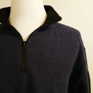 ORVIS Mens Pullover Sweater Size L Navy Blue 1/4 Zip Front