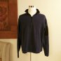 ORVIS Mens Pullover Sweater Size L Navy Blue 1/4 Zip Front