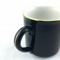 Gevalia Kaffe Ceramic Coffee Mug 2 Sweden Black Gold Logo Cups Discontinued