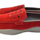 Newport News Easy Style Women's Red Leather Mules Suede Sandals Shoes Size 7M Newport News Easy Style Women's Red Leather Mules Suede Sandals Shoes Size 7M