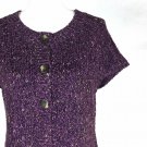 Charter Club Women's Chunky Sweater Size M Short Sleeve, Plum Purple Charter Club Women's Chunky Sweater Size M Short Sleeve, Plum Purple