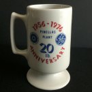 Vintage GE General Electric Pinellas Plant Pedestal Mug Stein 20th Ann 5.5" Tall