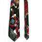 Arthur Barry Silk Tie Abstract Art Classic Length Bold Colors - Multi Color