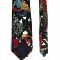 Arthur Barry Silk Tie Abstract Art Classic Length Bold Colors - Multi Color