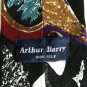 Arthur Barry Silk Tie Abstract Art Classic Length Bold Colors - Multi Color