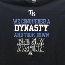 Tampa Bay Rays MLB Majestic T Shirt Navy Men's L We Took Down Red Sox Nation Tampa Bay Rays MLB Majestic T Shirt Navy Men's L We Took Down Red Sox Nation