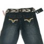 One Tuff Babe Women's Jeans Size 5 / 6 Dark Wash Embellished Pockets, NWT