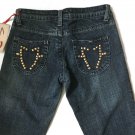 Seven7 Women's Studded Boot Cut Jeans Size 24, Embellished Pockets NWT Seven7 Women's Studded Boot Cut Jeans Size 24, Embellished Pockets NWT