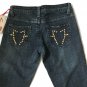 Seven7 Women's Studded Boot Cut Jeans Size 24, Embellished Pockets NWT