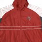 Tampa Bay Buccanners Men's Windbreaker Size L Light Jacket Zip Up Front Red Gray