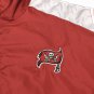 Tampa Bay Buccanners Men's Windbreaker Size L Light Jacket Zip Up Front Red Gray