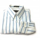 Croft Barrow Men's Dress Shirt Long Sleeve 14 1/2 32/33 Striped Blue White USA