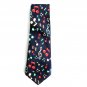 Steven Harris Musical Notes Novelty Tie Hand Made Necktie Navy Blue 59 in Long