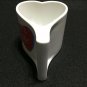Avon Valentines Heart Shaped Ceramic Coffee Mug Red Romantic Tea Cup White