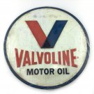 Valvoline Embossed Weathered Metal Sign With Raised Letters 12 Inches Diameter Valvoline Embossed Weathered Metal Sign With Raised Letters 12 Inches Diameter