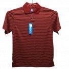 PGA Tour Men's S Golf Polo Shirt DRY Performance Red Striped - NEW