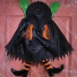 Wrong Way Witch Halloween Door Hanging Decoration, Orange - USA Seller